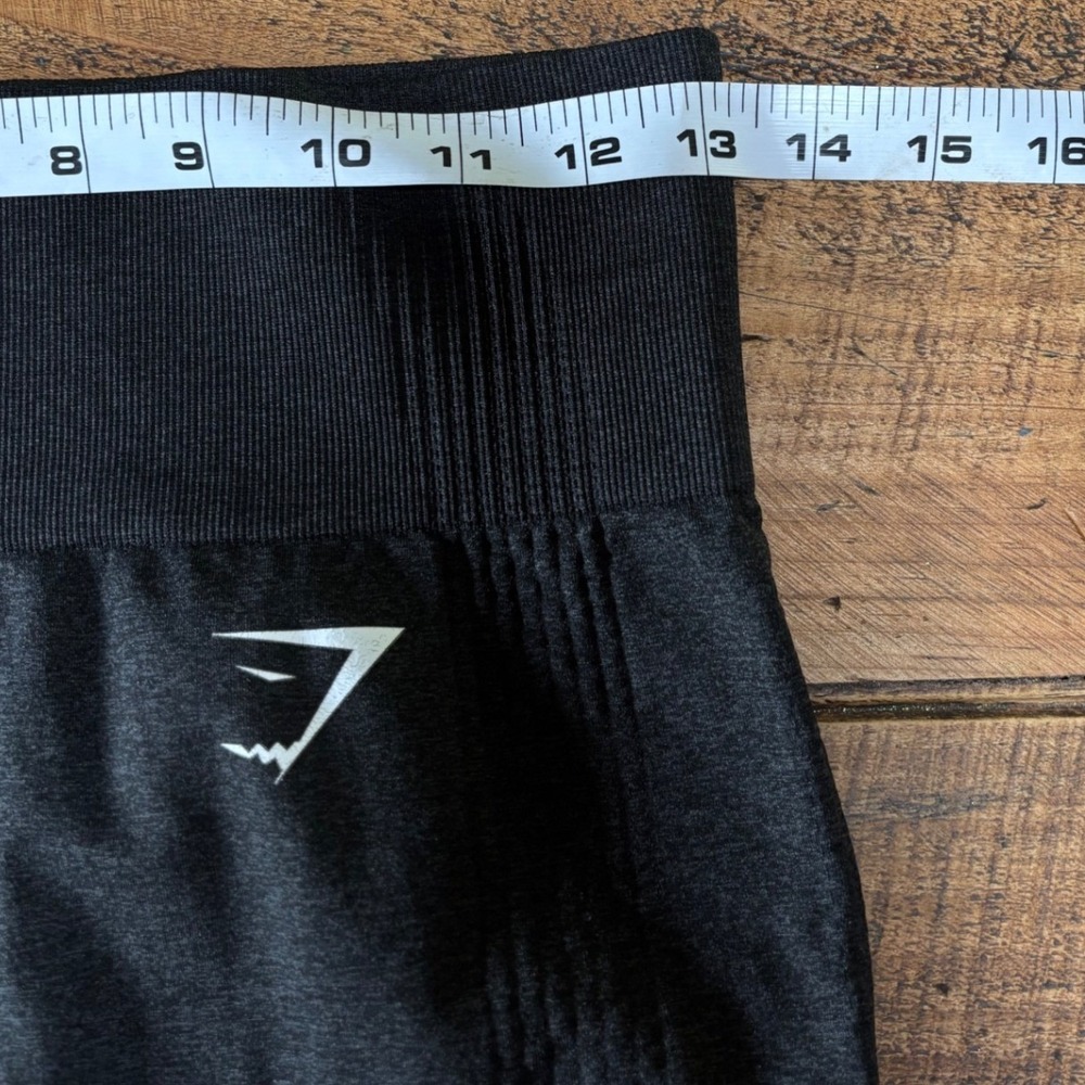 Gymshark Womens Black Charcoal Athletic Workout Leggings No Size Tag See Descr - Picture 8 of 9